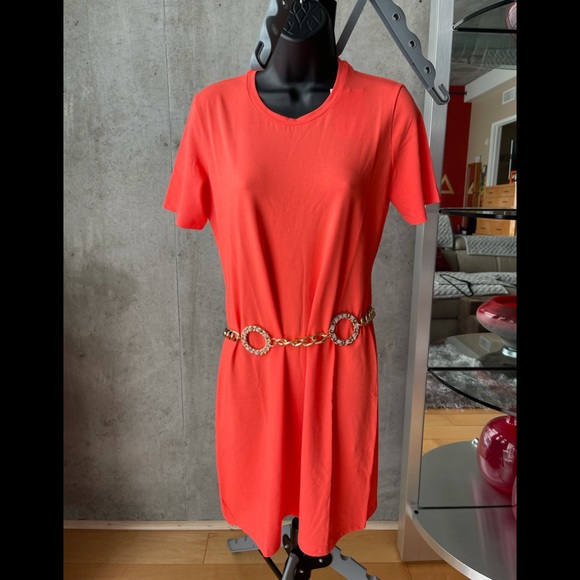 Theory T-Shirt Dress in Neon Pink—NWT - Picture 15 of 16